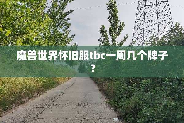 魔兽世界**服tbc一周几个牌子？