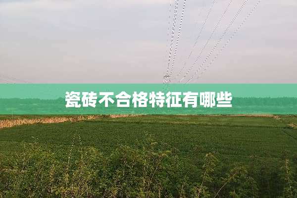 瓷砖不合格特征有哪些
