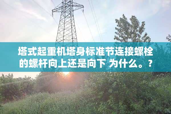 塔式起重机塔身标准节连接螺栓的螺杆向上还是向下 为什么。？
