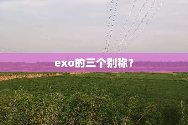 exo的三个别称？