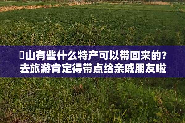 崀山有些什么特产可以带回来的？去旅游肯定得带点给亲戚朋友啦？