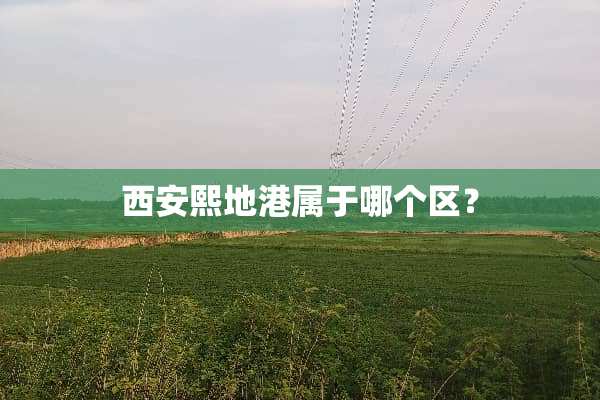 西安熙地港属于哪个区？