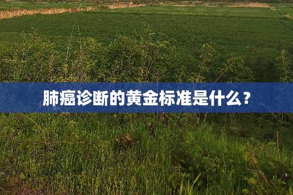 肺癌诊断的黄金标准是什么？