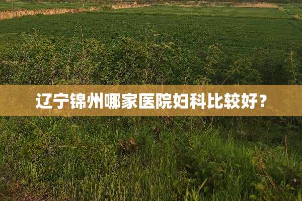 辽宁锦州哪家医院妇科比较好？