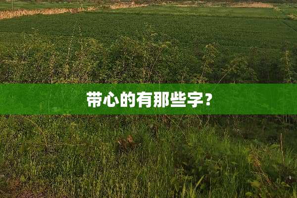 带心的有那些字？