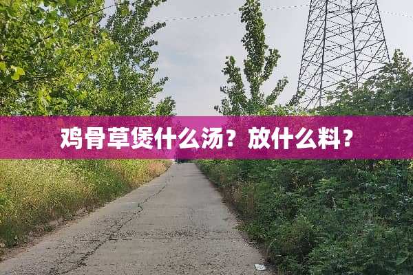 鸡骨草煲什么汤？放什么料？