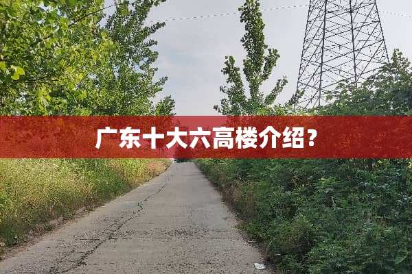 广东十大六高楼介绍？