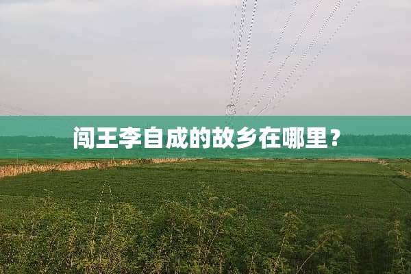 闯王李自成的故乡在哪里？
