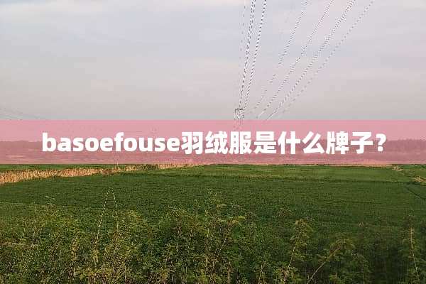 basoefouse羽绒服是什么牌子？