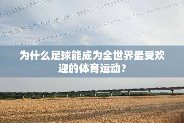 为什么**能成为全世界最受欢迎的体育运动？