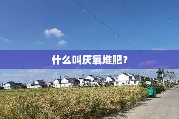 什么叫厌氧堆肥？