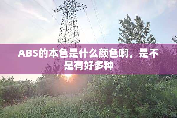 ABS的**是什么颜色啊，是不是有好多种