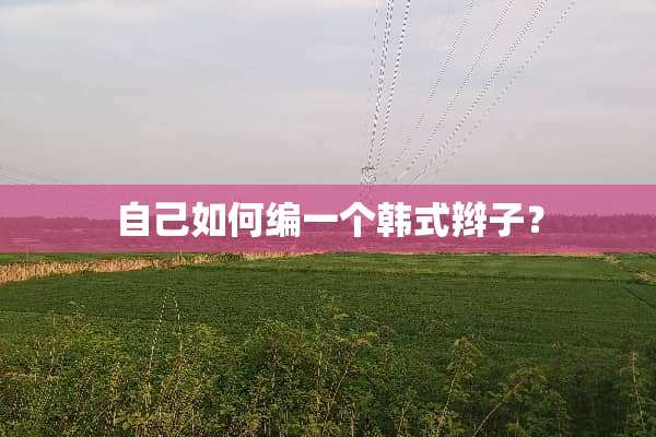 自己如何编一个韩式辫子？
