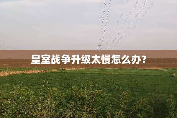 皇室战争升级太慢怎么办？