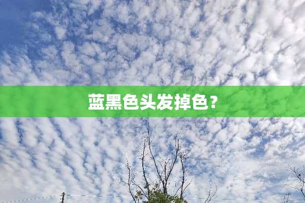 蓝黑色头发掉色？