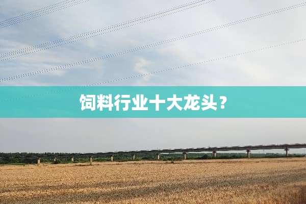 饲料行业十大龙头？