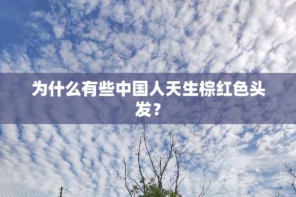 为什么有些中国人天生棕红色头发？