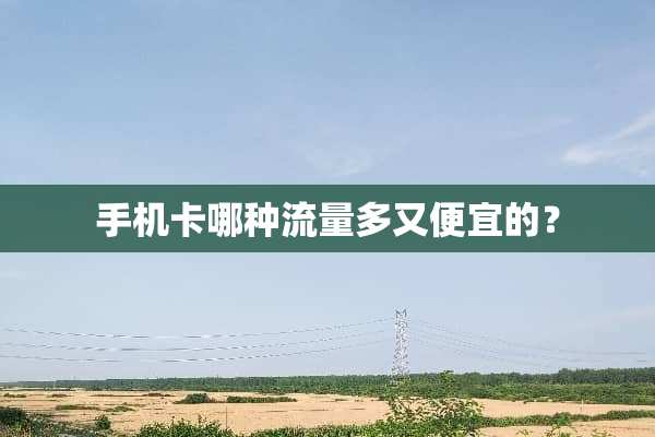 手机卡哪种流量多又便宜的？