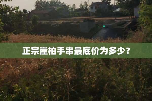 正宗崖柏手串最底价为多少？