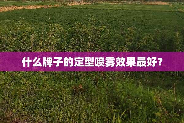 什么牌子的定型喷雾效果最好？