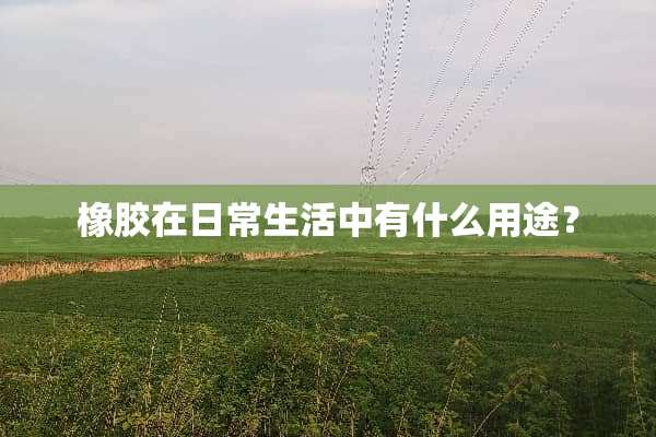 橡胶在日常生活中有什么用途？