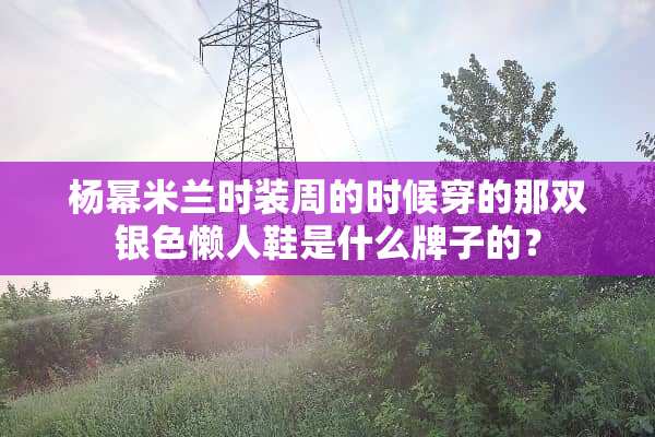 杨幂米兰时装周的时候穿的那双银色懒人鞋是什么牌子的？