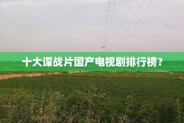 十大谍战片国产电视剧排行榜？