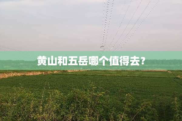 黄山和五岳哪个值得去？