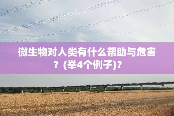 微生物对人类有什么帮助与危害？(举4个例子)？