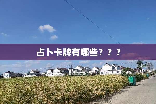 占卜卡牌有哪些？？？
