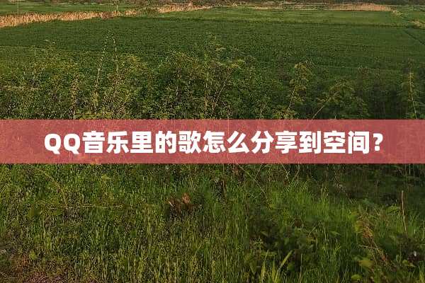 QQ音乐里的歌怎么分享到空间？