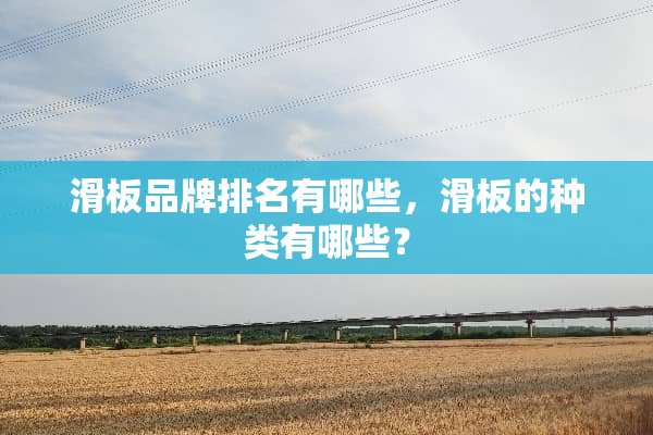 滑板品牌排名有哪些，滑板的种类有哪些？