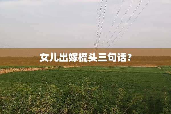 女儿出嫁梳头三句话？