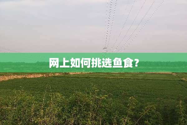 网上如何挑选鱼食？