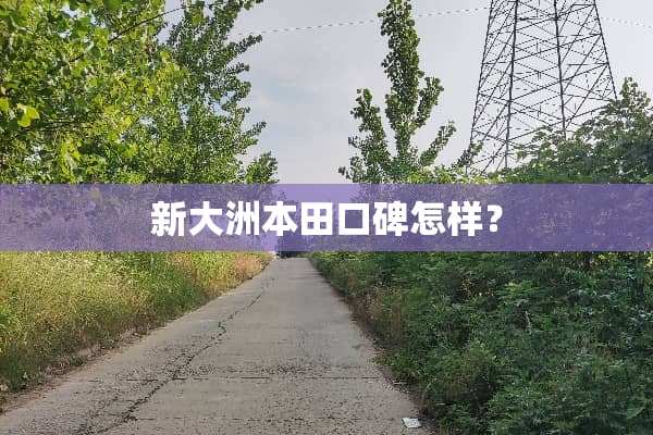 新大洲本田口碑怎样？