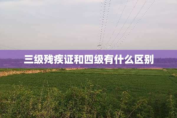 **残疾证和四级有什么区别