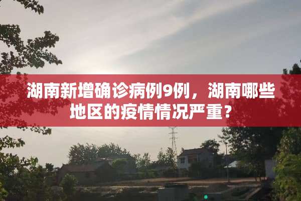 湖南新增确诊病例9例，湖南哪些地区的疫情情况严重？