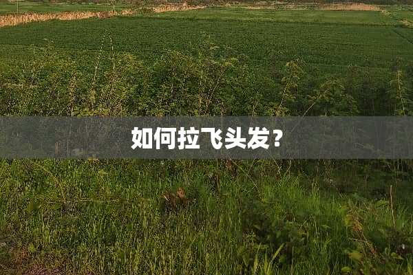如何拉飞头发？