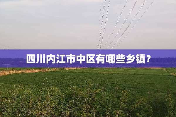 四川内江市中区有哪些乡镇？