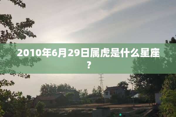 2010年6月29日属虎是什么星座？