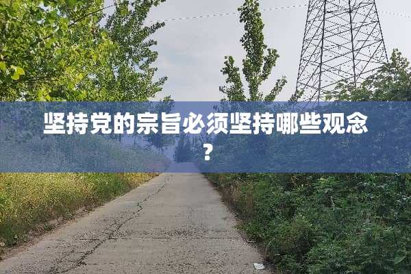 坚持*的宗旨必须坚持哪些观念？