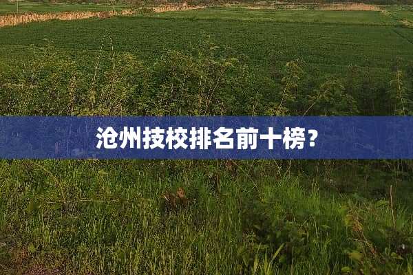 沧州技校排名前十榜？