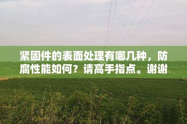 紧固件的表面处理有哪几种，防腐性能如何？请高手指点。谢谢。