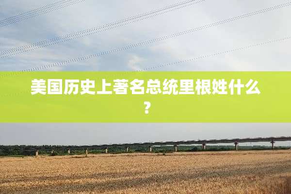 美国历史上著名总统里根姓什么？