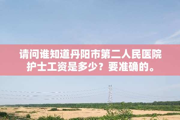 请问谁知道丹阳市第二人民医院护士工资是多少？要准确的。