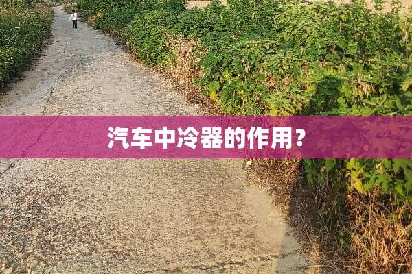 汽车中冷器的作用？