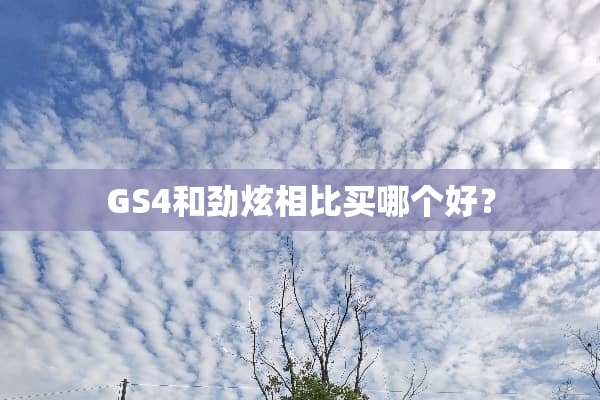 GS4和劲炫相比买哪个好？