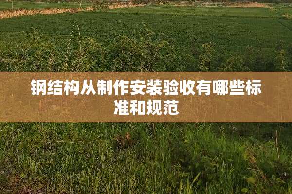钢结构从制作安装验收有哪些标准和规范