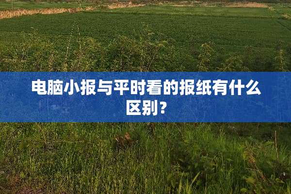 电脑小报与平时看的报纸有什么区别？