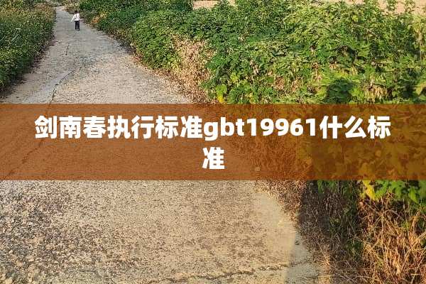 剑南春执行标准gbt19961什么标准
